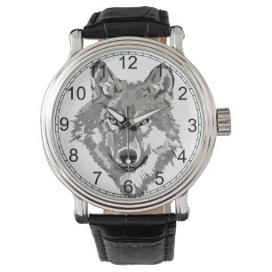 Montre Modèle de loup gris numéroté