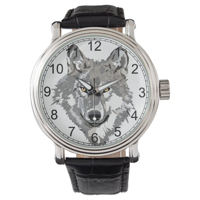 Montre Modèle de loup gris numéroté (devant)