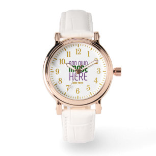 MONTRE MODÈLE DE TEXTE D'IMAGE BLANCHE SIMPLE MODERNE