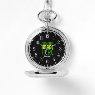 MONTRE MODÈLE DE TEXTE D'IMAGE NOIRE SIMPLE ET MODERNE