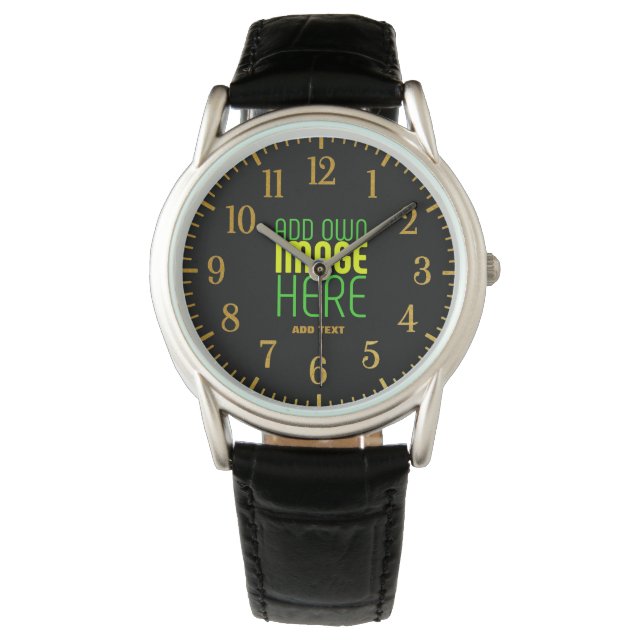 MONTRE MODÈLE DE TEXTE D'IMAGE NOIRE SIMPLE ET MODERNE (devant)