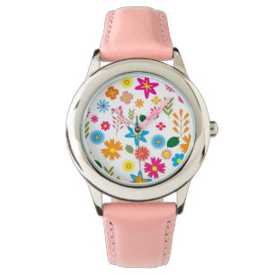 MONTRE MODÈLE FLORAL COLORÉ