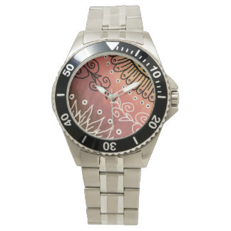 Montre Modèle Floral rouge