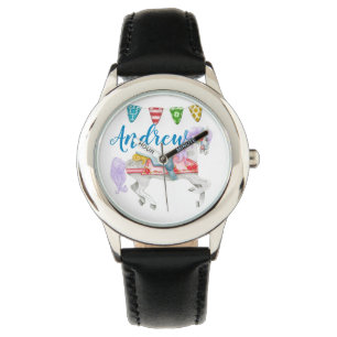 Montre Modèle personnalisé du cheval de carrousel