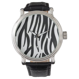 Montre Moderne au Bracelet Imprimé Zèbre - Abstrai