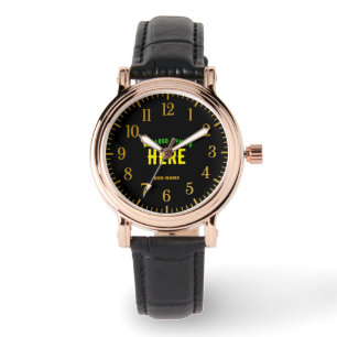 MONTRE MODERNE ET MODERNE PERSONNALISABLE NOIR VÉRIFIÉ