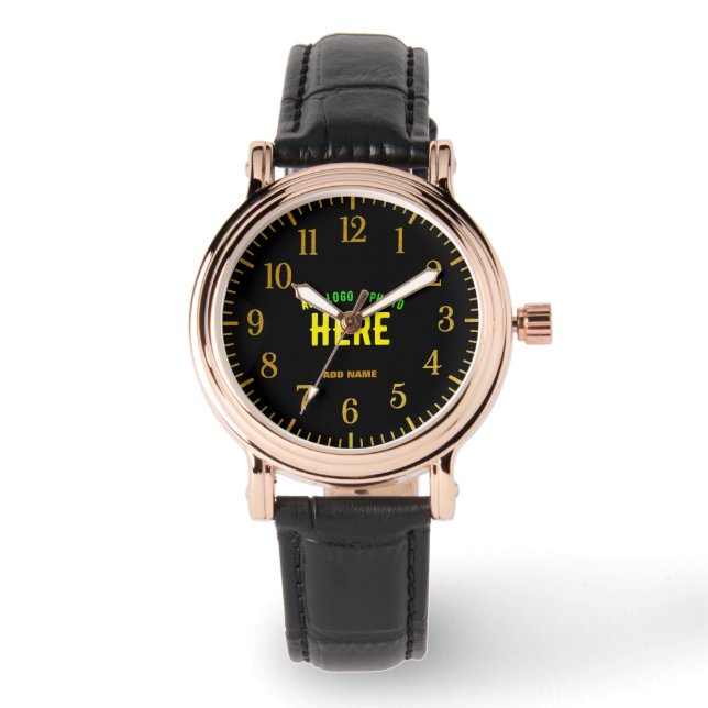 MONTRE MODERNE ET MODERNE PERSONNALISABLE NOIR VÉRIFIÉ (Recto)