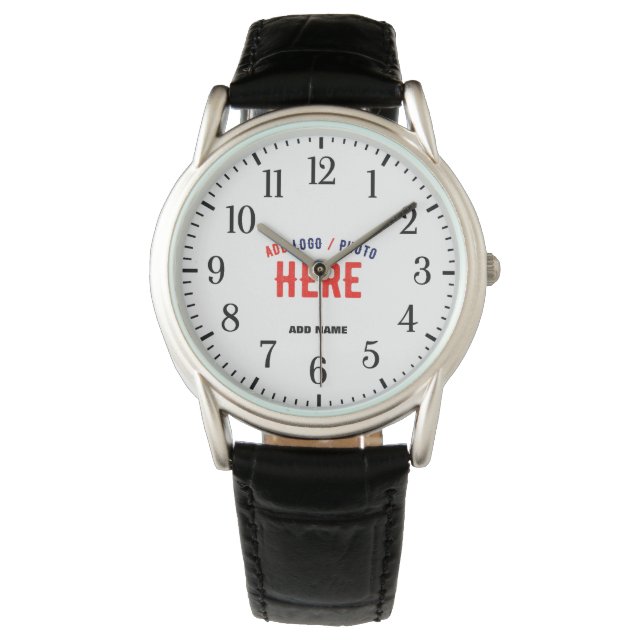 MONTRE MODERNE ET MODERNE PERSONNALISABLE NOIR VÉRIFIÉ (devant)