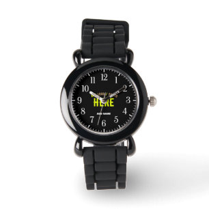 MONTRE MODERNE ET MODERNE PERSONNALISABLE NOIR VÉRIFIÉ