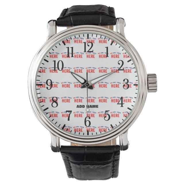 MONTRE MODERNE ET MODERNE PERSONNALISABLE NOIR VÉRIFIÉ (devant)