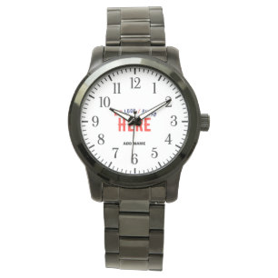 MONTRE MODERNE ET MODERNE PERSONNALISABLE NOIR VÉRIFIÉ