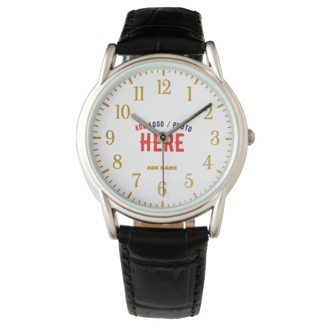 MONTRE MODERNE ET MODERNE PERSONNALISABLE NOIR VÉRIFIÉ (devant)