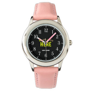 MONTRE MODERNE ET MODERNE PERSONNALISABLE NOIR VÉRIFIÉ