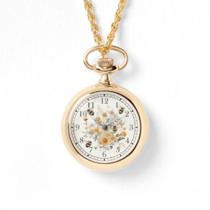 Montre Moderne Fleur sauvage Floral Bee Élégante Chic Wom