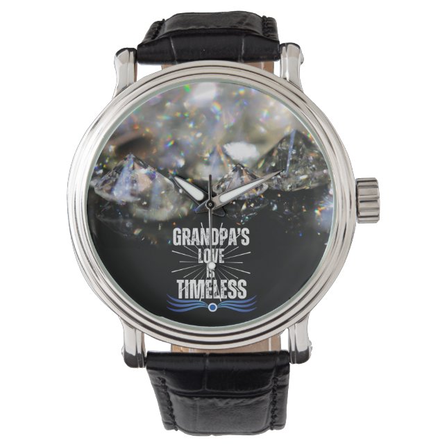 Montre Moderne Meilleur Grand-Père Jamais Diamant Keepsak (devant)