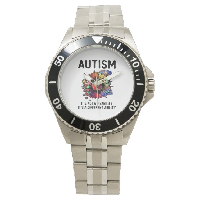 Montre Mois sensibilisation sur l'autisme Accepter Compre (devant)