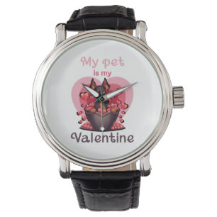 Montre Mon animal de compagnie est ma Saint Valentin, no 