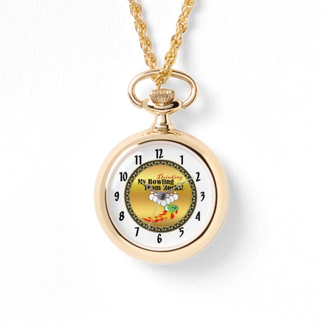 Montre Mon équipe de bowling/buveur roche (Recto)