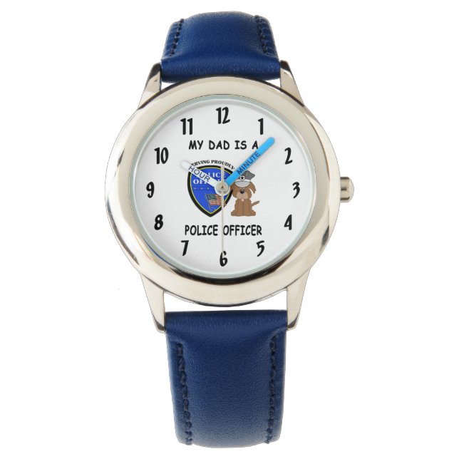 Montre Mon père de police regarde le poignet (devant)