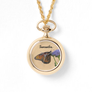 Montre Monarque sur Purple Flower Nature Photo Papillon