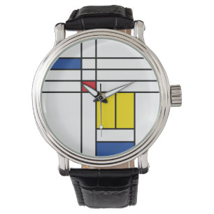Montre Mondrian II Design d'Art Moderne Minimaliste De St
