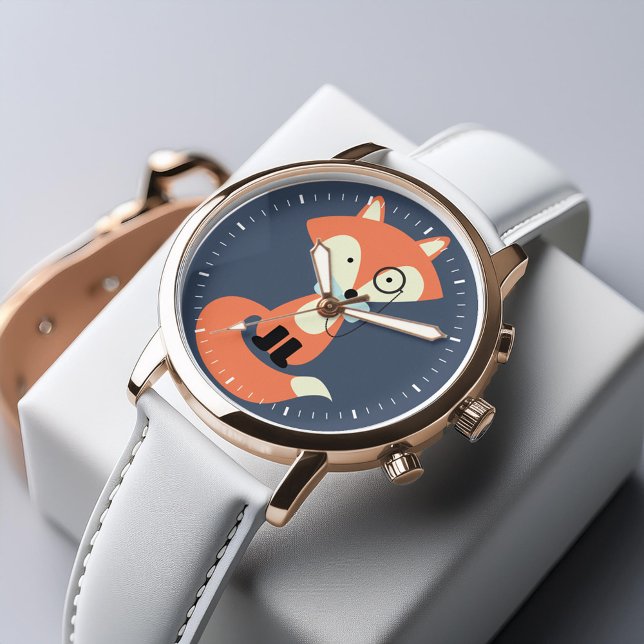 Montre Monocle Hipster Red Fox (Inspiration mockup (not actual product))