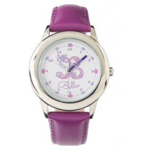 Montre Monogram B filles doodlettre art Bella