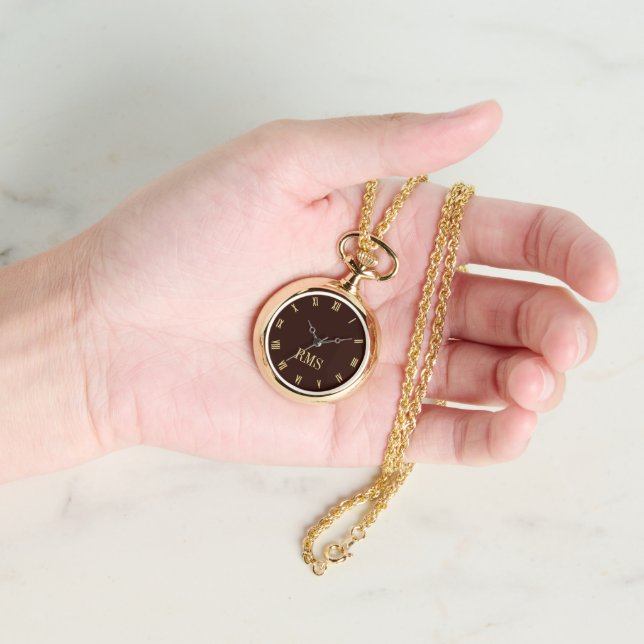 Montre Monogramme Brown foncé pour femmes Monogramme Mont (main)
