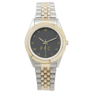 Montre Monogramme classique modifiable initial