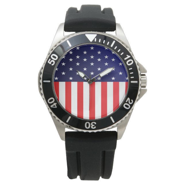 Montre Monogramme de drapeau américain (devant)