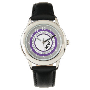 Montre Monogramme de l'enfant Tae Kwon Do Text Circle Wat