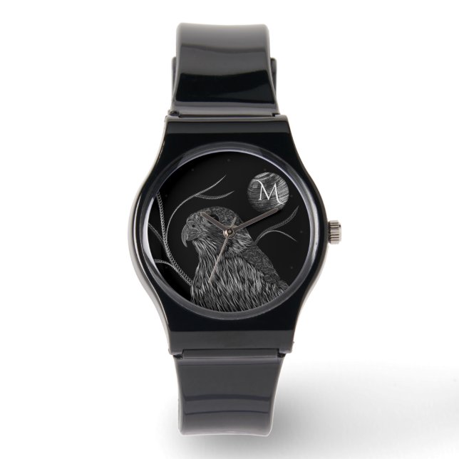 Montre Monogramme de Pleine lune de faucon (Recto)