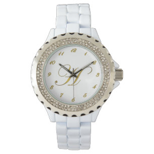 Montre Monogramme d'or initial H