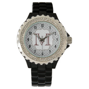 Montre Monogramme en latti gris monogramme Monographie br