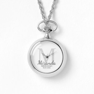 Montre Monogramme et nom de la servante d'accueil personn
