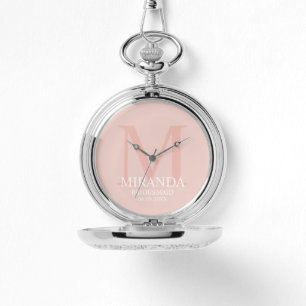 Montre Monogramme et nom de la servante d'accueil personn