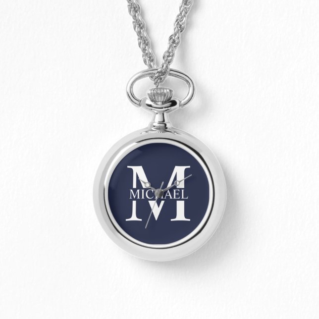 Montre Monogramme et nom personnalisés (Recto)