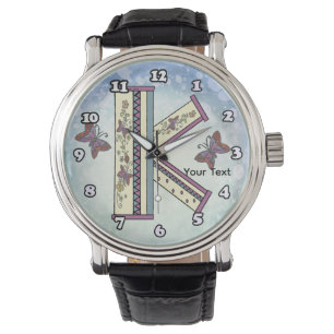 Montre Monogramme floral K