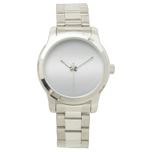 Montre Monogramme Gris rustique et blanc Turquoise femmes