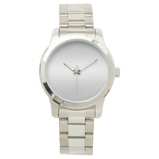 Montre Monogramme Gris rustique et blanc Turquoise femmes (devant)
