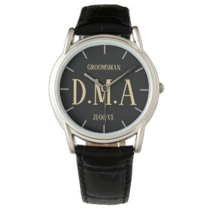 Montre Monogramme Groomsman Bestman Père Groom Bride