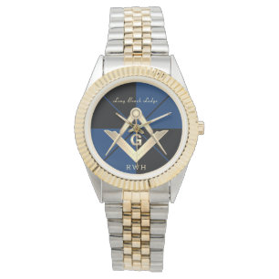 Montre Monogramme Masonic Lodge Motif bleu Monogram Montr
