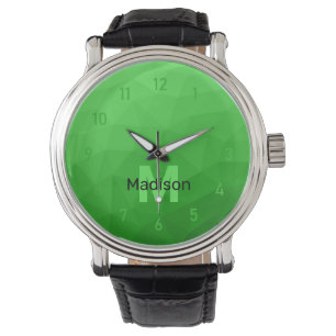 Montre Monogramme motif de maillage de géométrie de dégra