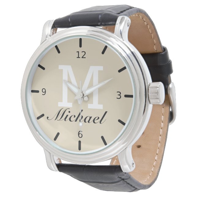 Montre Monogramme personnalisé (Incliné)