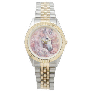 Montre Monogramme personnalisé belle licorne