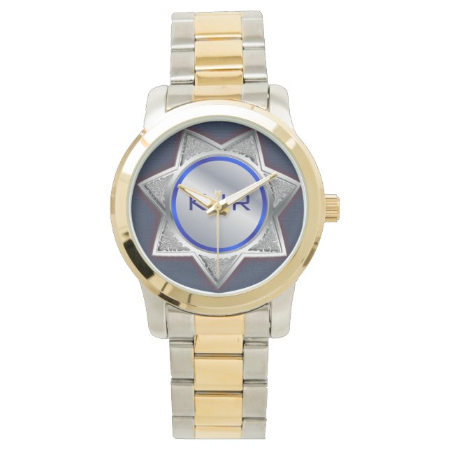 Montre Monogramme personnalisé Monographie de l'insigne S (devant)