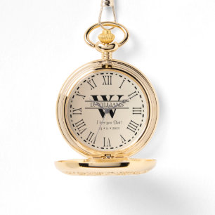 Montre Monogramme personnalisé Monographie de poche
