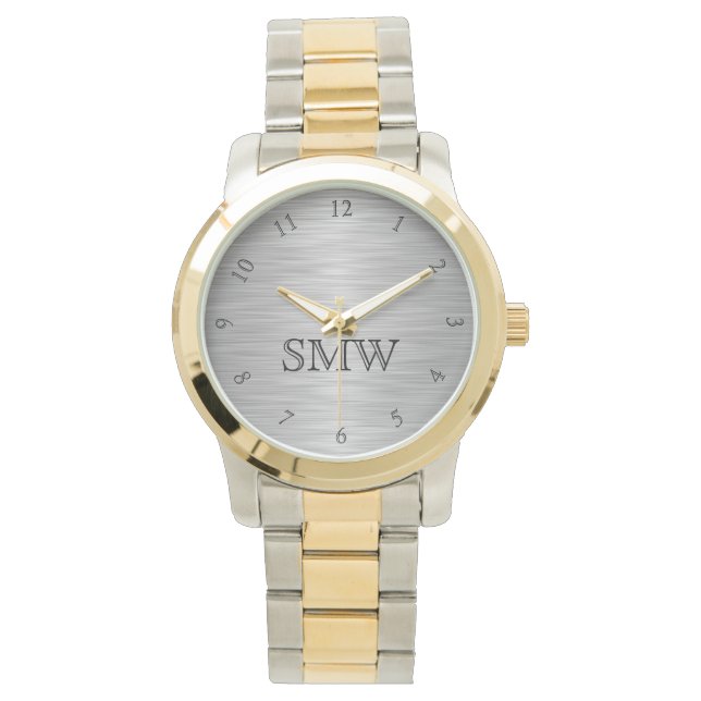 Montre Monogramme personnalisé Monographie masculine (devant)