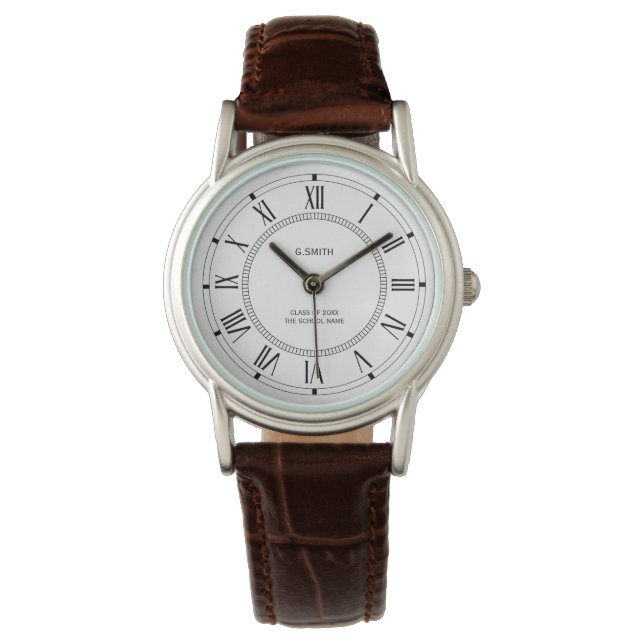 Montre Monogramme. Roman classique. Graduation commémorat (devant)