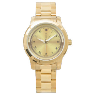 Montre Monogramme Unisex Oversize Gold